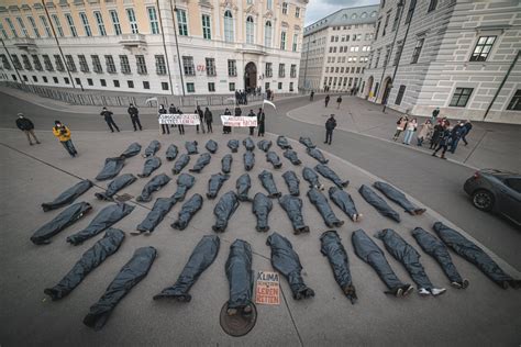 Video shows climate demonstration, not staged body bags in 